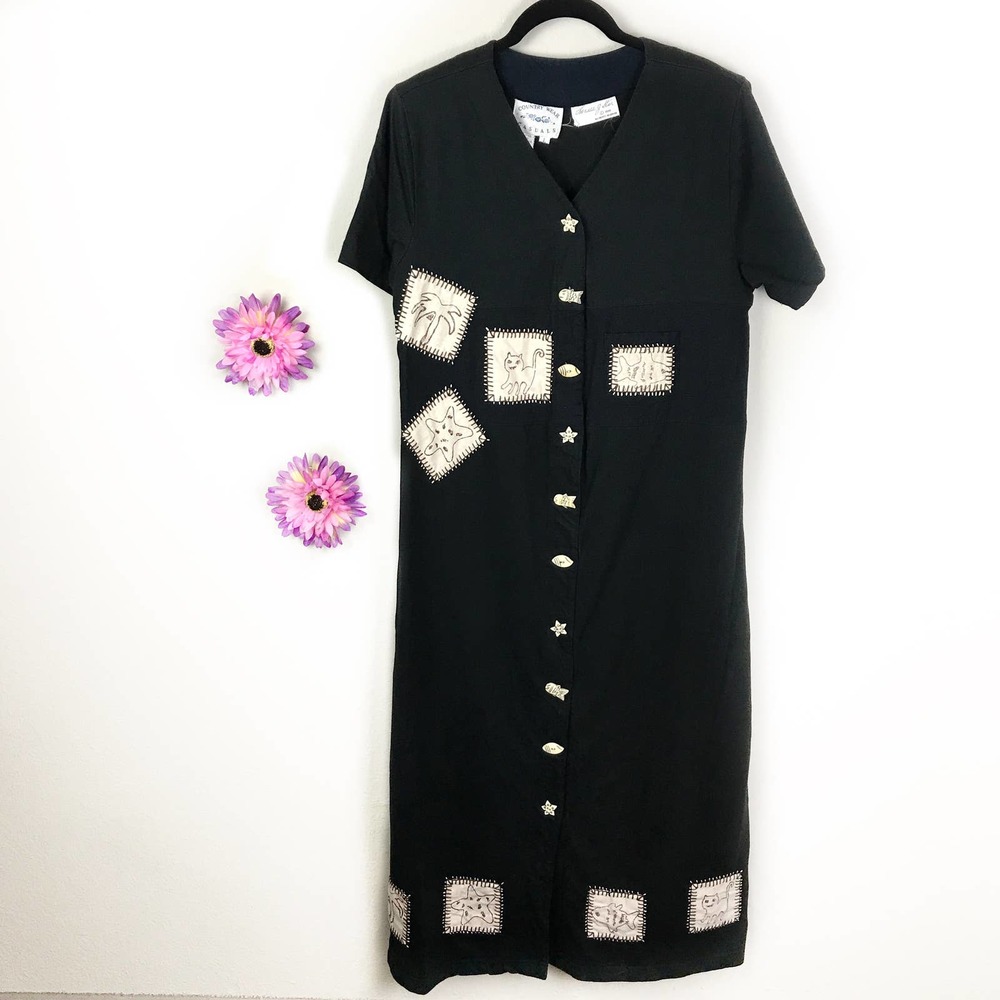 Vintage Country Wear Casuals Patchwork Maxi Dress